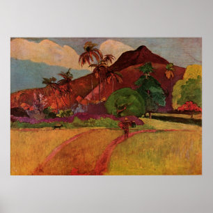 Poster Paysage tahitien de Paul Gauguin (1893)