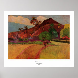 Poster Paysage tahitien de Paul Gauguin (1893)