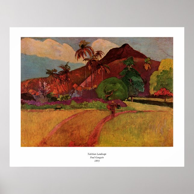 Poster Paysage tahitien de Paul Gauguin (1893) (Devant)