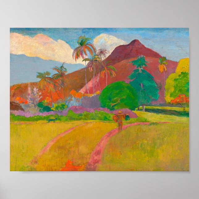 Poster Paysage tahitien Paul Gauguin Post-impressionniste (Devant)