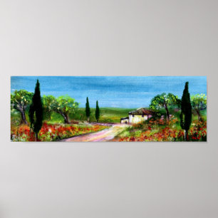 POSTER PAYSAGE TOSCANE