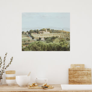 Poster Paysage Toscane Couleurs douces