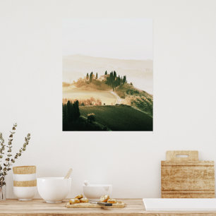 Poster Paysage Toscane Couleurs douces
