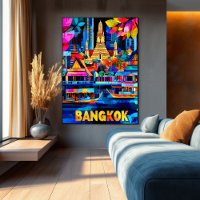 Paysage urbain coloré de Bangkok Skyline vibrant