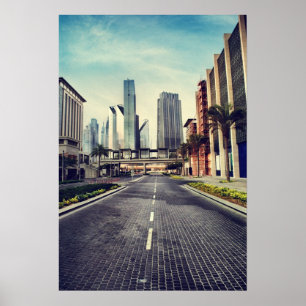 Poster Paysage urbain de Dubaï.