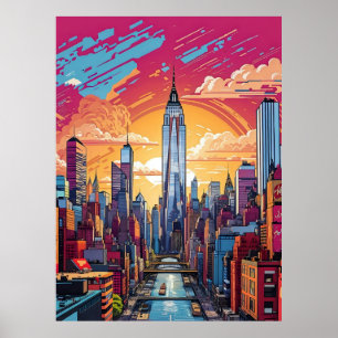 Poster Paysage urbain de New York