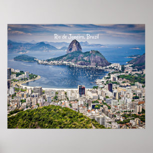 Poster Paysage urbain de Rio de Janeiro, Brésil