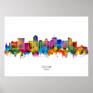 Poster Paysage urbain de Tucson Arizona