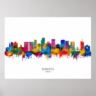 Poster Paysage urbain de Winnipeg Manitoba