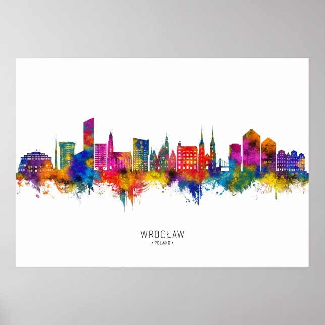 Poster Paysage urbain de Wroclaw Pologne (Devant)