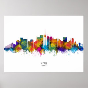 Poster Paysage urbain de Xi'an Chine