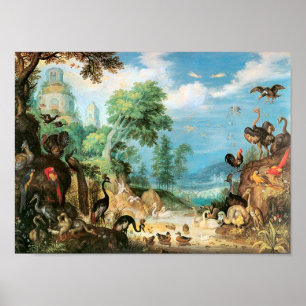 Poster Paysage Vintage de l'esclavage des Roelans