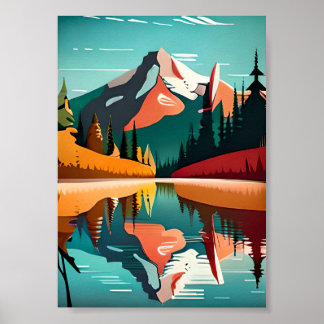 Poster Paysage vintage sauvage