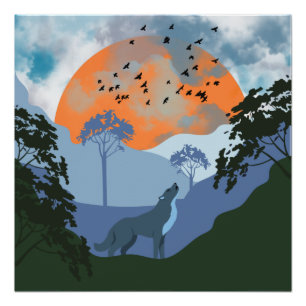 Poster Paysage Wolf Sun Mountains