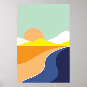 Poster Paysages lunaires abstraits