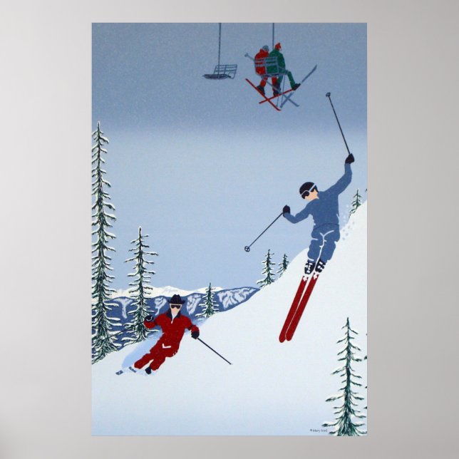 Poster Paysages Ski (Devant)