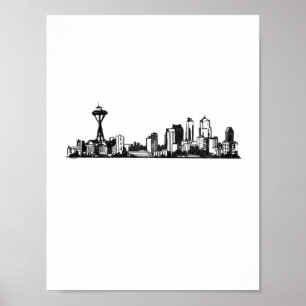 Poster Paysages urbains : Seattle