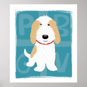 Poster PBGV Tan & Blanc