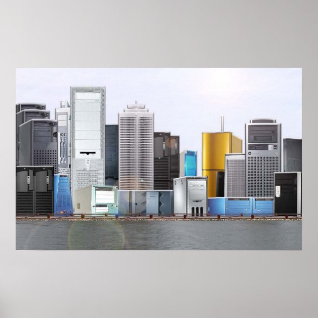Poster PC Tower Skyline (Devant)