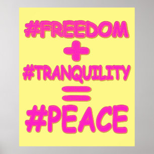 Poster "PEACE EQUATION" Cute Design. Buy Now