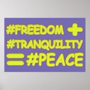 Poster "PEACE FORMULA EQUATION" Cute Design. Buy Now