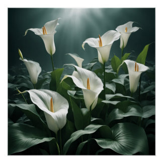 Poster peace lilies