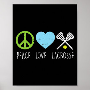 Poster Peace Losse Lacrosse Cool Lax Joueur gardien de bu