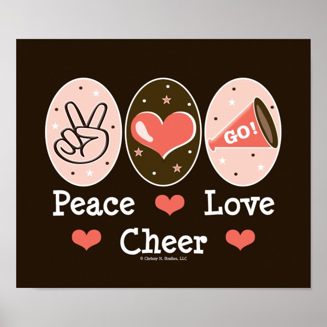 Poster Peace Love (Devant)