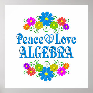 Poster Peace Love Algebra