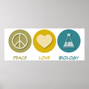 Poster Peace Love Biology