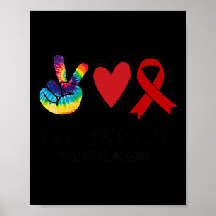 Poster Peace Love Cure Blood Cancer Sensibilisation Lieu