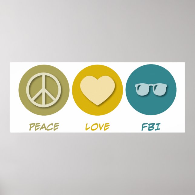Poster Peace Love FBI (Devant)