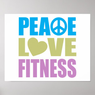 Poster Peace Love Fitness