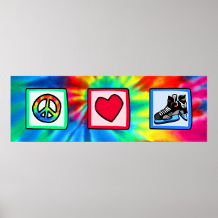 Poster Peace, Love, Hockey