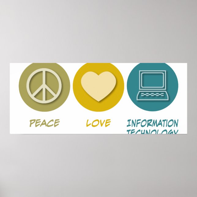 Poster Peace Love Informatique (Devant)