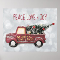 Peace Love & Joy avec RedToy Truck Joyeux Noël