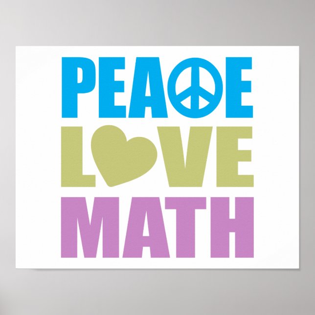 Poster Peace Love Math (Devant)