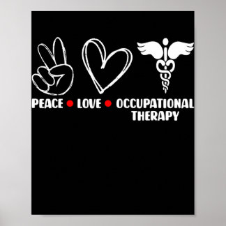 Poster Peace Love OT ergothérapeute