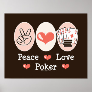 Poster Peace Love Poker