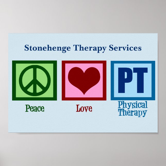 Poster Peace Love PT Thérapie physique (Devant)