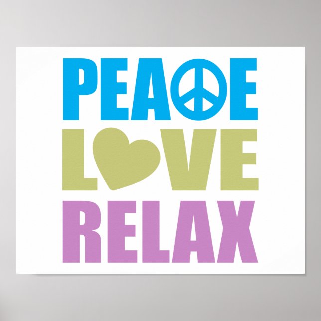 Poster Peace Love Relax (Devant)