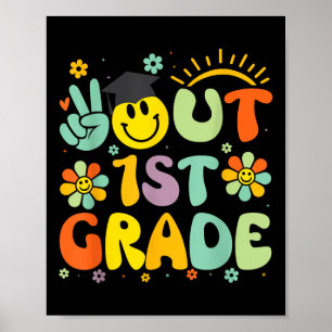 Poster Peace Out 1st Grade Cl Of 2025 Goodbye Graduation