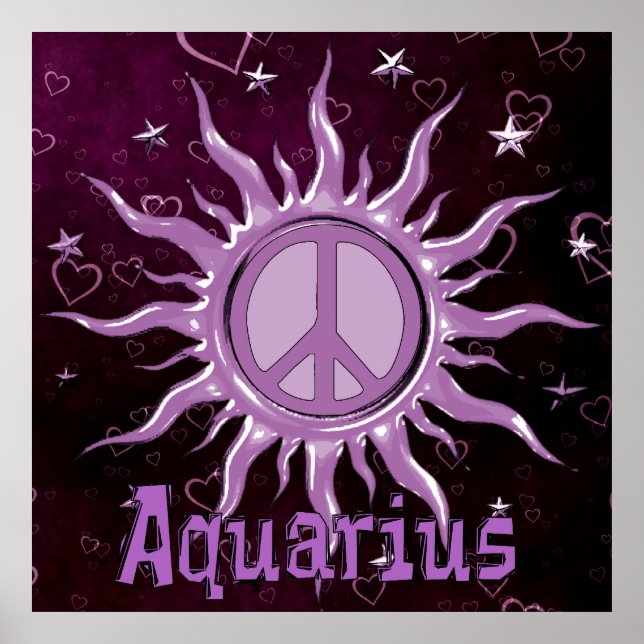 Poster Peace Sun Aquarius (Devant)