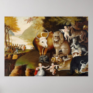 Poster Peaceable Kingdom Animal Painting
