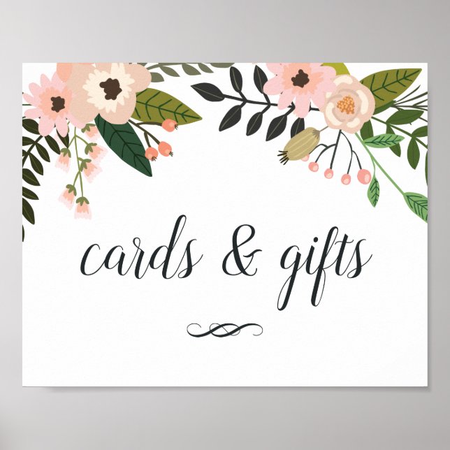 Poster Peach Meadow Cartes & Cadeaux Signe (Devant)