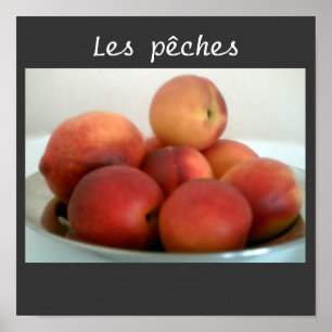 Poster peach still life