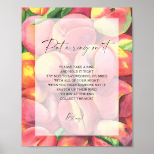 Poster Peaches - jeu de mariage du printemps