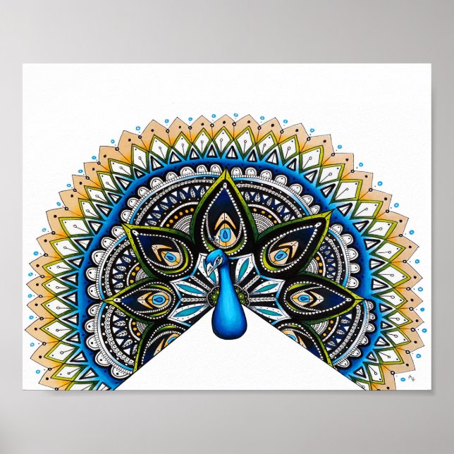 Poster Peacock Art (Devant)