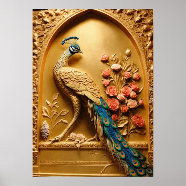 Poster Peacock Plumage - Une explosion de couleur pour vo (Devant)