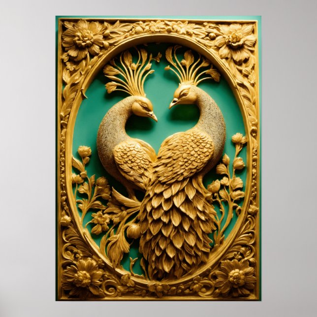 Poster Peacock Splendor - Apporter la nature à l'intérieu (Devant)